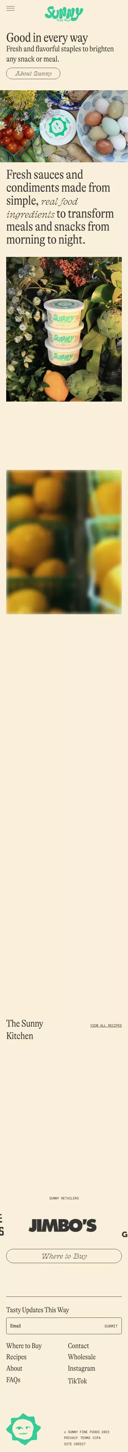 Sunny Fine Foods · Tahini Dip, Sauce & Spread mobile view