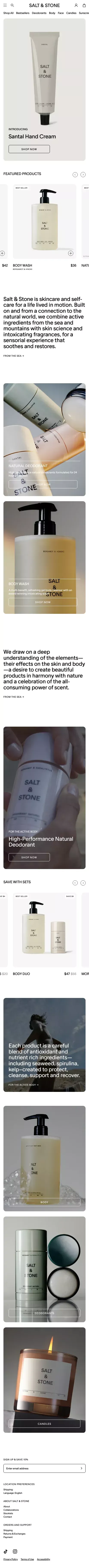 SALT & STONE – High-Performance Natural Skincare mobile view