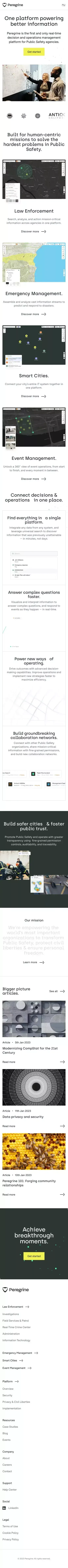 The Advanced Public Safety Platform | Peregrine mobile view