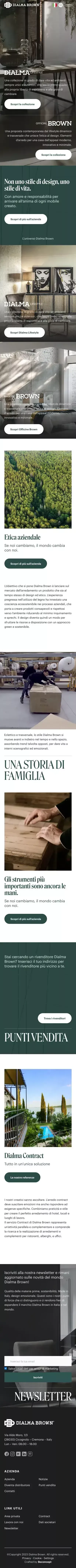 Homepage | Dialma Brown mobile view
