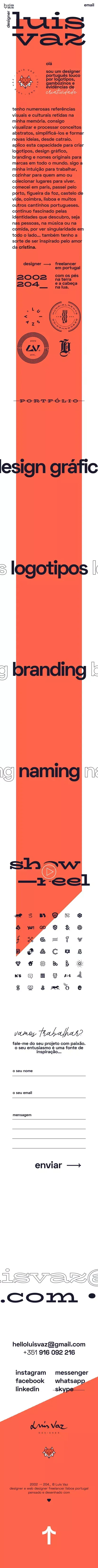 LUIS VAZ | designer freelancer lisboa portugal mobile view
