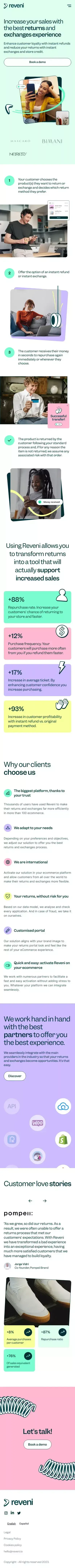 Increase your sales with instant returns and exchanges mobile view