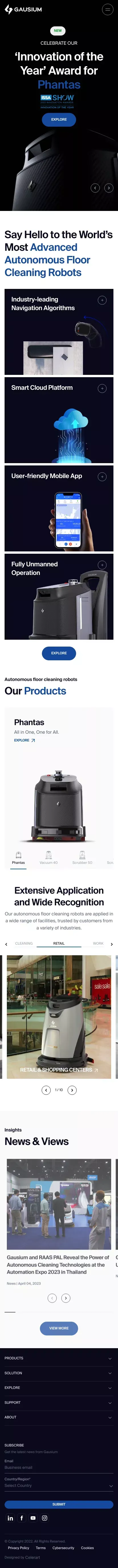 Gausium: Autonomous Cleaning & Service Robot mobile view