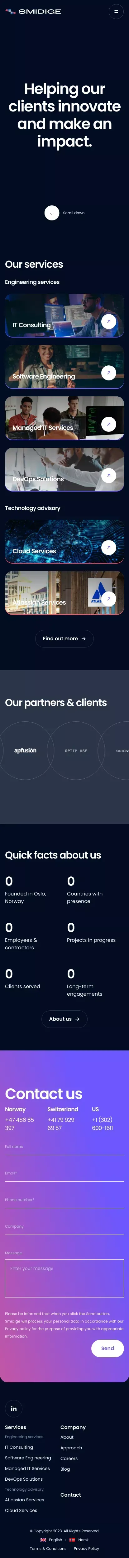 Welcome to Smidige mobile view
