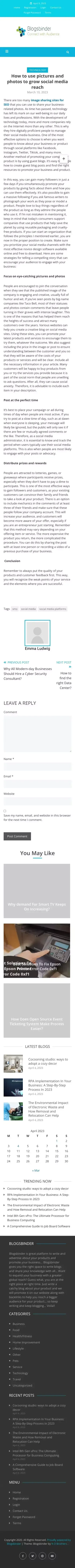 How to use pictures and photos to grow social media reach - Blogs Binder mobile view