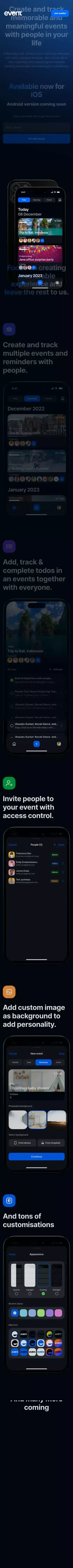 Event mobile view