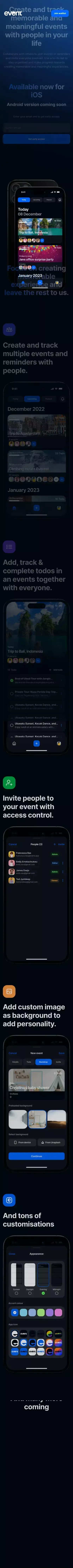 Event mobile view