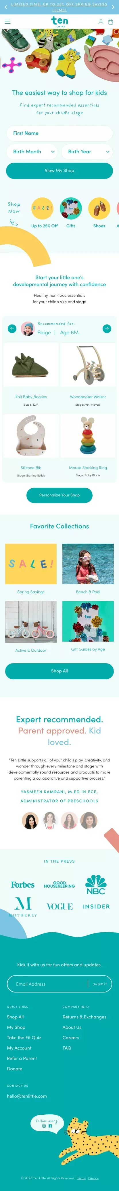 Ten Little | Healthy essentials at every stage of growth mobile view