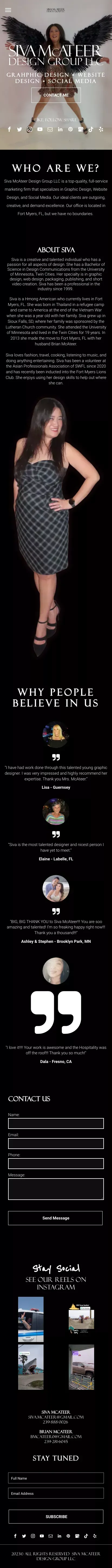 Siva McAteer Design Group LLC: Graphic Design & Website Design mobile view
