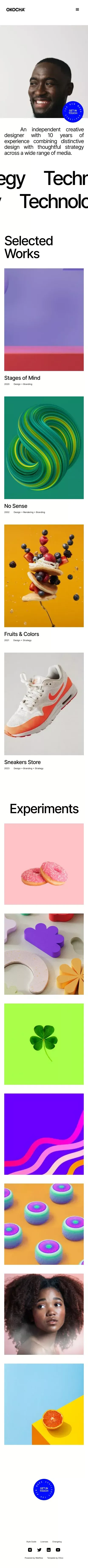 Okocha — Creative Designer mobile view