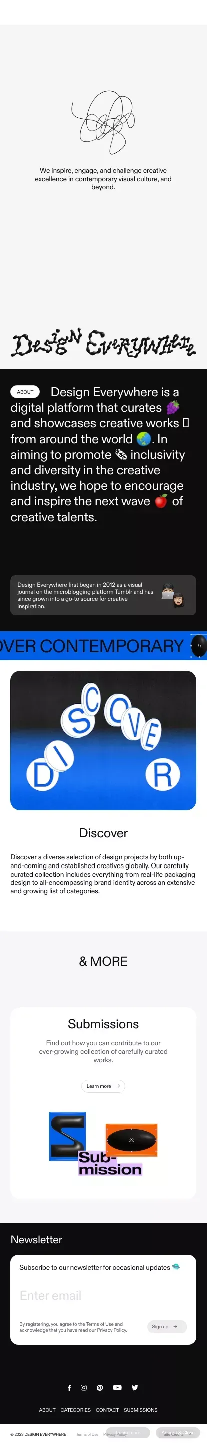 About â Design Everywhere mobile view