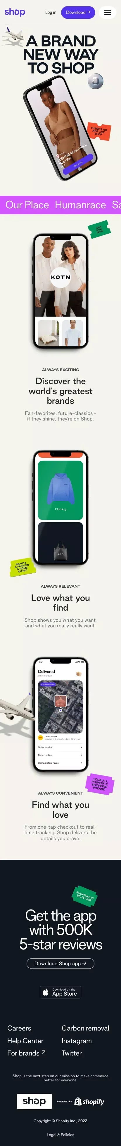 Shop puts everything you love about shopping (and more) into one, convenient place mobile view