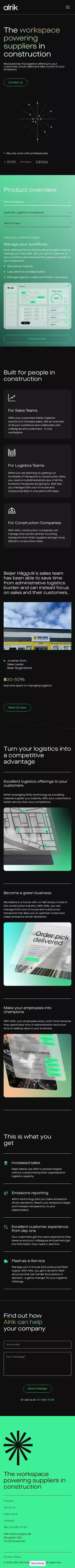 The Workspace Powering Suppliers In Construction | Alrik mobile view