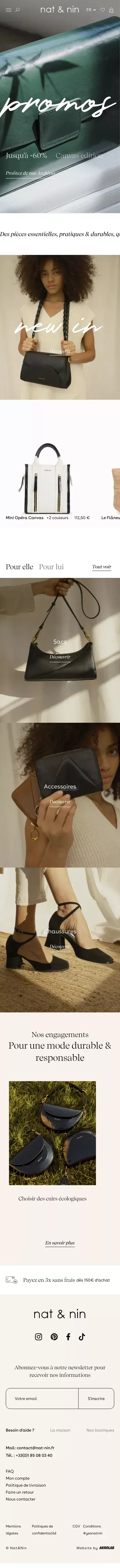 nat & nin : Maroquinerie tendance parisienne | Site officiel        – Nat & Nin - eShop mobile view