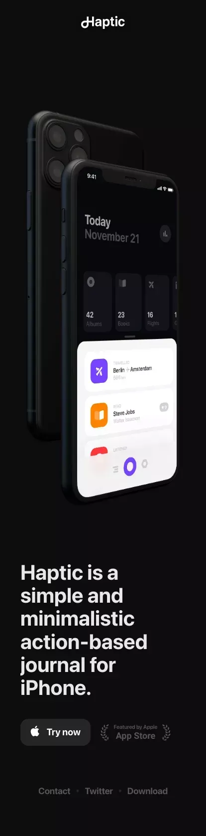 Haptic - The entire history of you mobile view