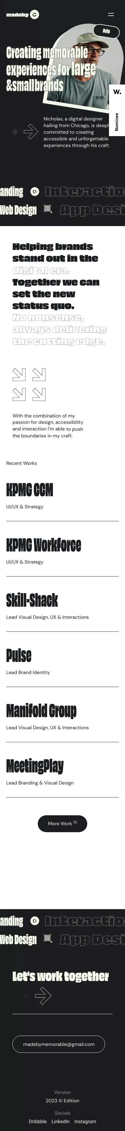 Expert Visual Design, Web, and App Design Services – Made by Memorable mobile view