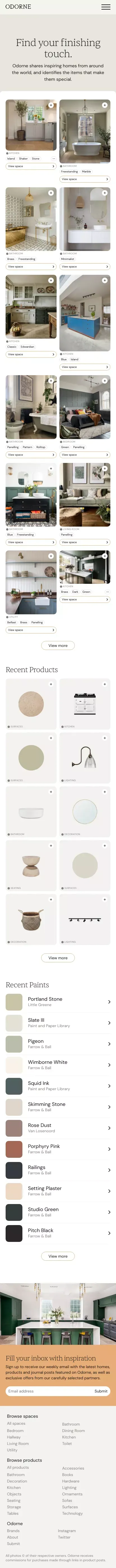 ODORNE - Find your finishing touch. mobile view