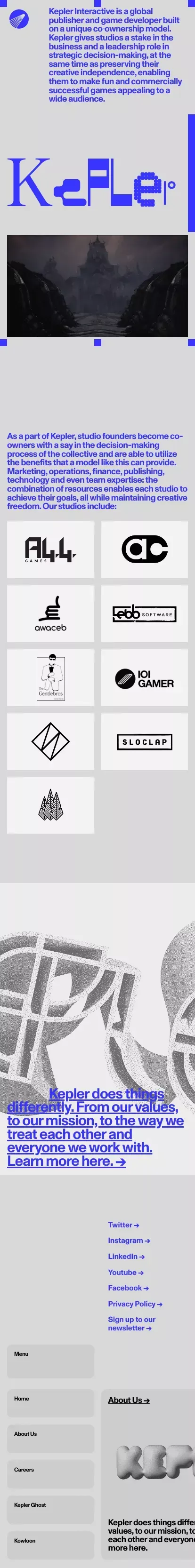 Kepler Interactive mobile view