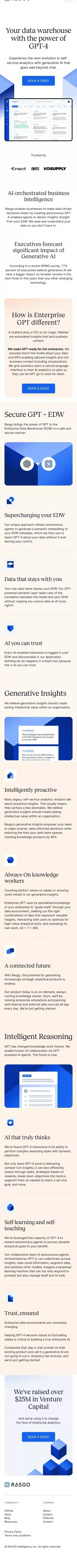 Rasgo - Generative AI for your EDW mobile view