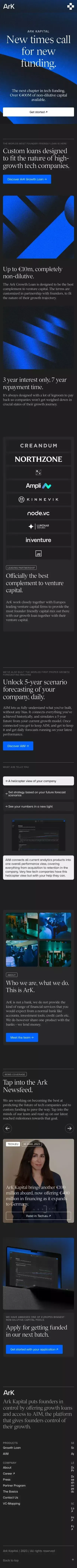 ArK – The new way of growing a tech company mobile view