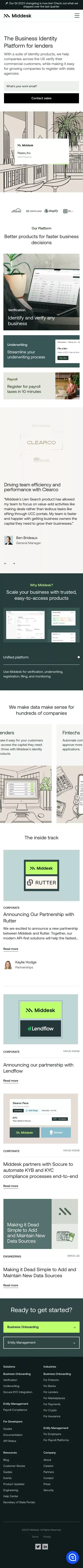 Middesk | Leading Business Identity Platform mobile view