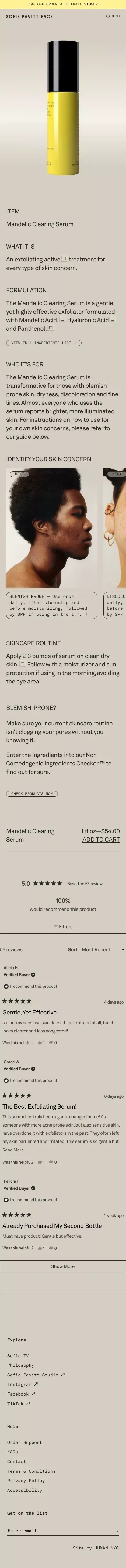 Sofie Pavitt Face: Skincare Products for Problematic Skin mobile view