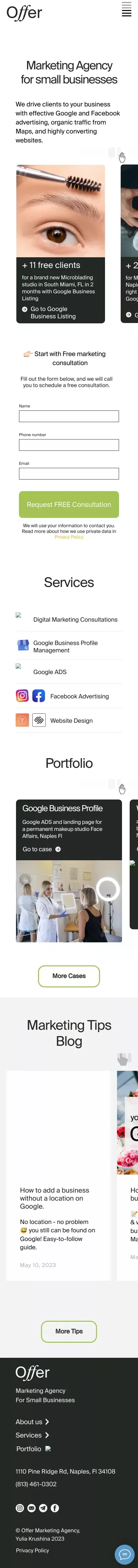Offer | Digital Marketing Agency mobile view