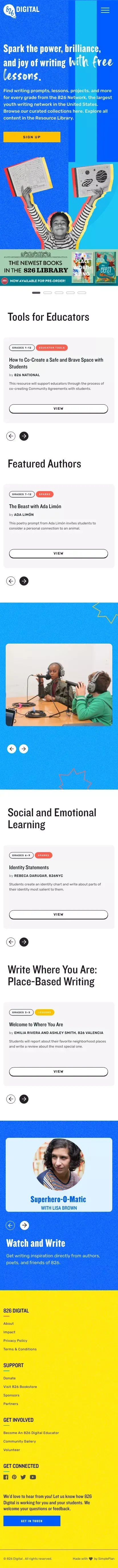 826 Digital | Inventive Resources to Ignite a Love of Writing mobile view