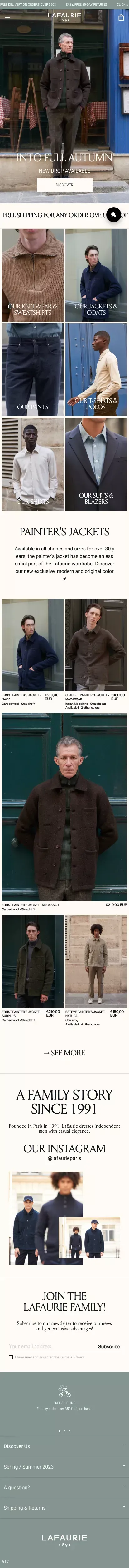 Lafaurie : a French family brand since 1991 mobile view
