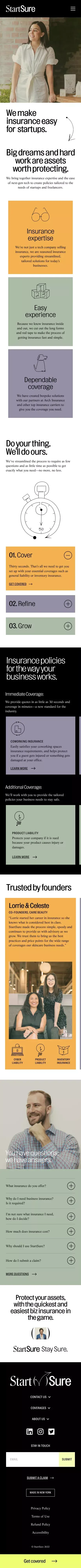 StartSure mobile view