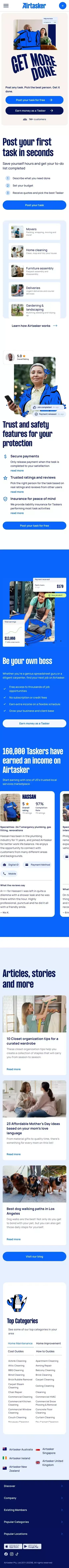 Hire skilled people & earn extra money today on Airtasker.com/us | Airtasker US mobile view