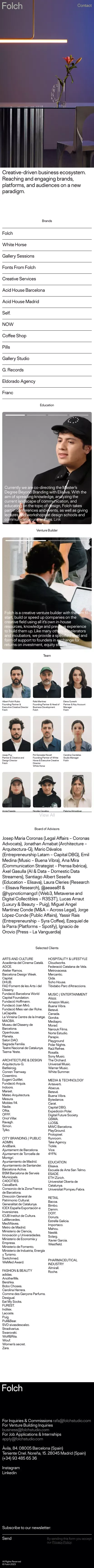 FOLCH | Creative Business mobile view
