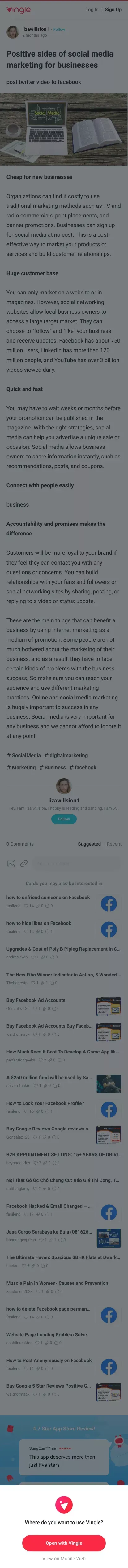 Positive sides of social media marketing for businesses - lizawillsion1 | SocialMedia, digitalmarketing, Marketing, Business, facebook | Vingle, Interest Network mobile view