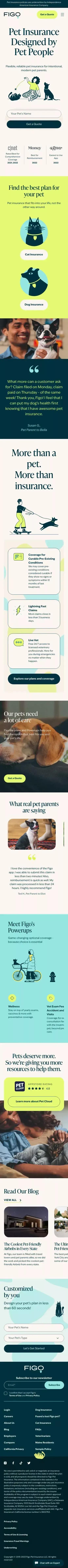Rated Best Pet Insurance Plans | Figo Pet Insurance mobile view