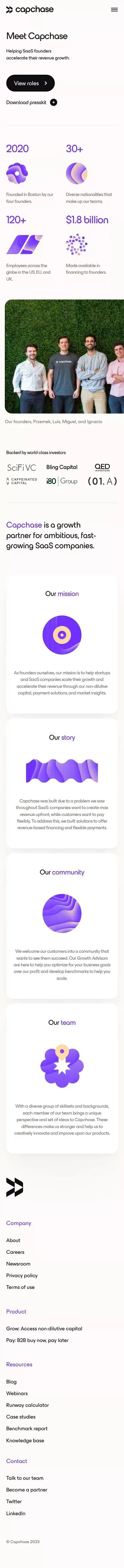 About Capchase: The Growth Capital Partner for SaaS Startups mobile view