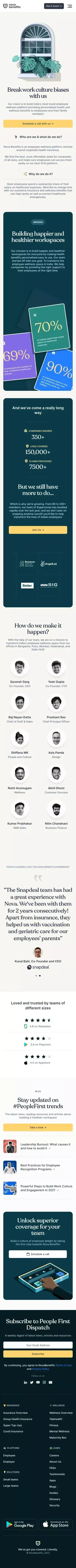 About Us - Nova Benefits mobile view