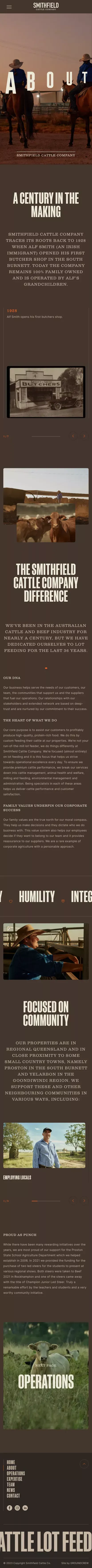 About | Smithfield Cattle Co. mobile view