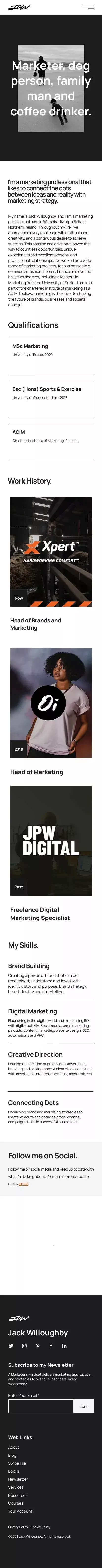 Marketing Professional | Jack Willoughby mobile view