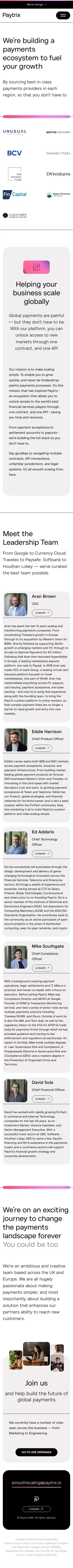Paytrix | About mobile view
