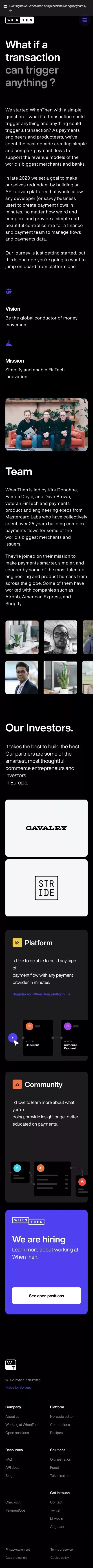 About WhenThen mobile view