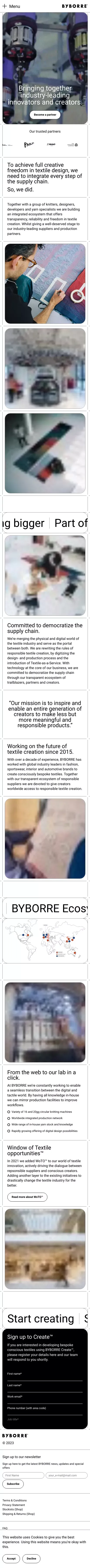 BYBORRE mobile view