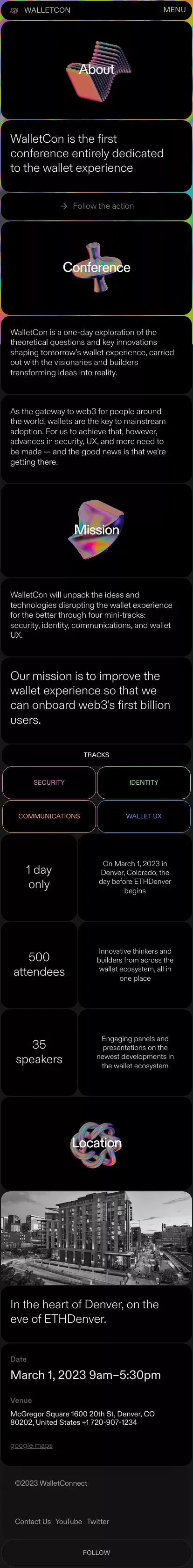 WalletCon | About mobile view