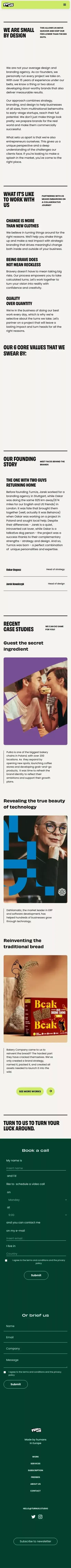 TurnUs - About Us mobile view