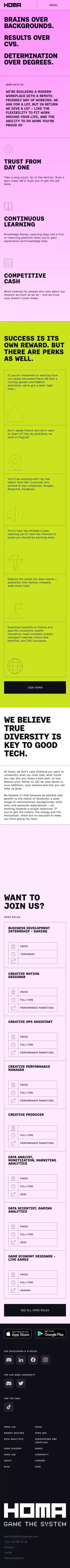 Homa | Careers mobile view