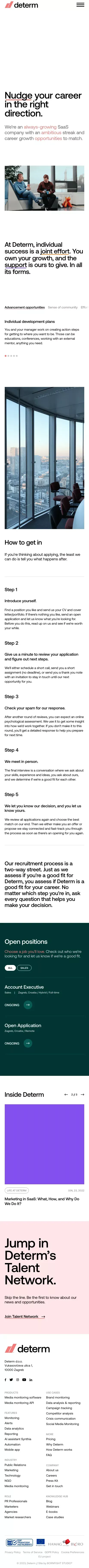 Careers - Determ mobile view