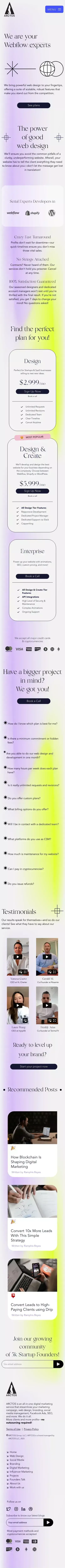 ARCTOS - Digital Marketing Agency mobile view