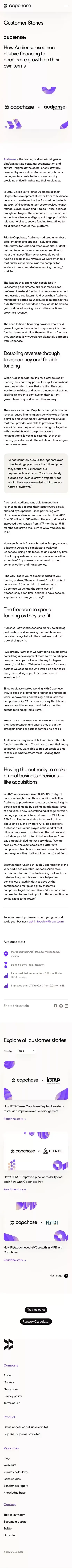 How Audiense used non-dilutive financing to accelerate growth on their own terms mobile view