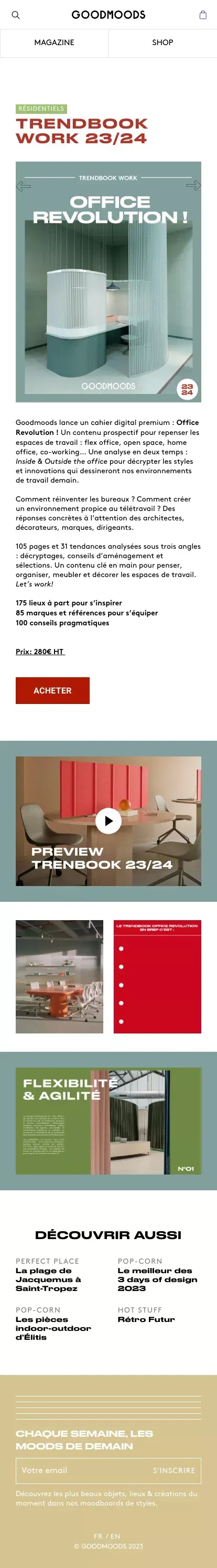 Trendbook Lifestyle 2022 / 2023 "Rétro-fantaisie" mobile view