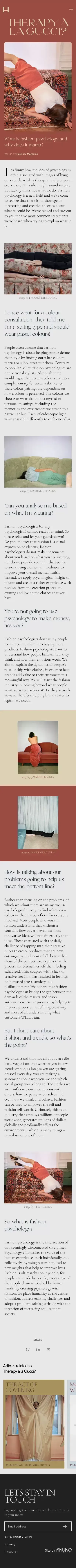 Therapy à la Gucci? — HAJINSKY Magazine mobile view