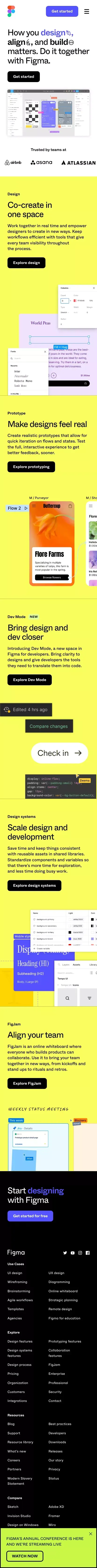 Figma: the collaborative interface design tool. mobile view